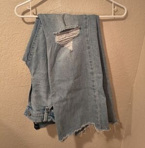 Distressed Light Blue Women Jeans